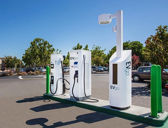 EV charging station during routine EV charging station maintenance ensuring safety and optimal performance.